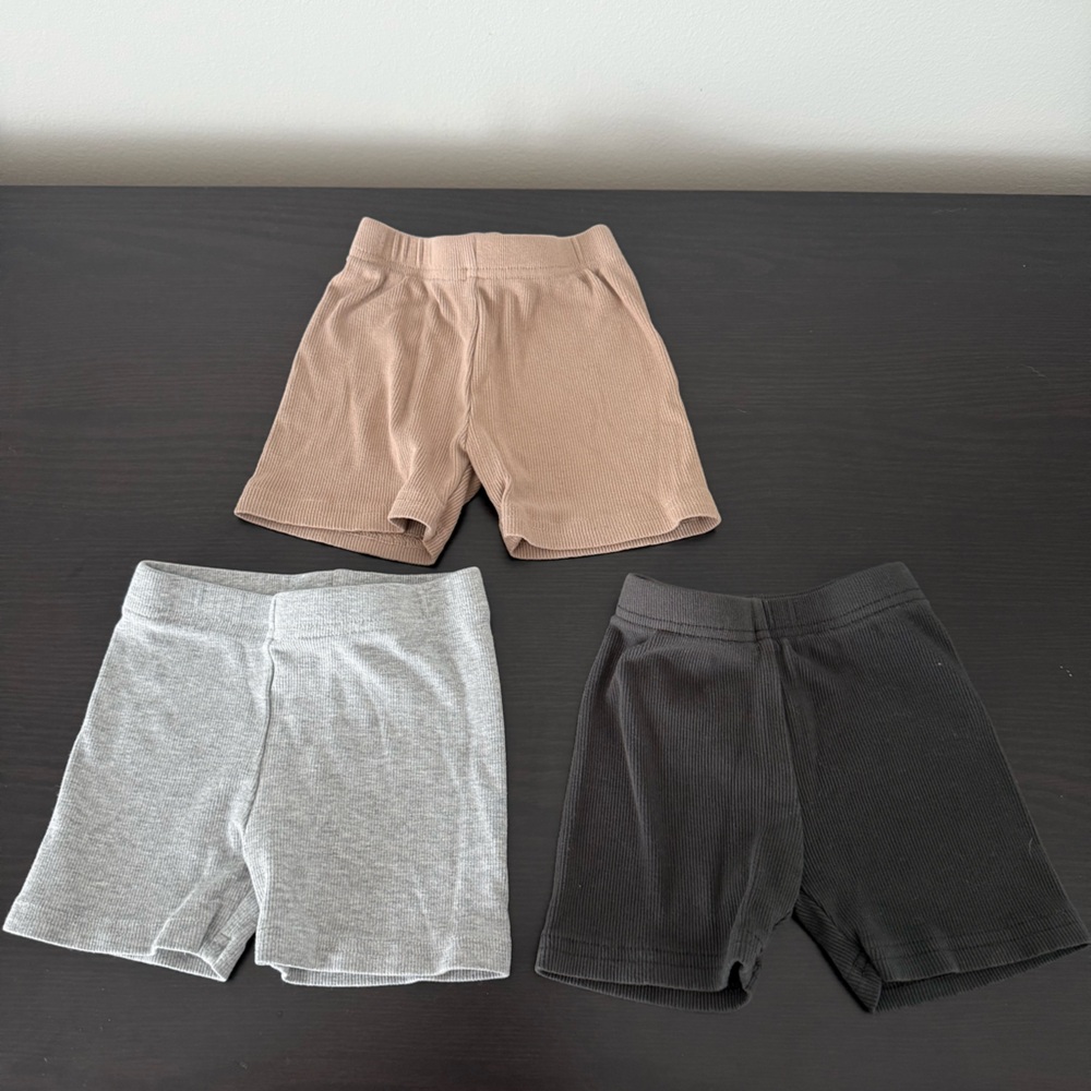 Little Bipsy Toddler / Kids Biker Shorts - Black, Gray, Tan